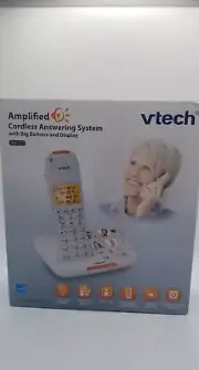 VTech SN5127 Amplified Cordless Senior Phone with Answering Machine, White