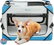 YITAHOME Collapsible Dog Crate, 4-Door Portable Travel Dog Crate with Durable
