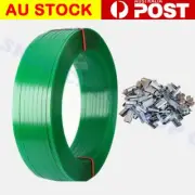 NEW 1.2KM Heavy Duty PET/PP Strap & 1K Clip for Strapping Machine Packing Tools