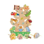 Children Stacking Toy Block Threading Toy Kids Sensory Building Activity