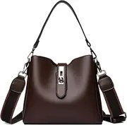 [Ceprznvey] Bucket Purses for Women - Leather Large Bucket Purse Hobo Bags | Fashion Leather Tote Wallets with Adjustable Straps Shoulder Handbags for Wife Shopping Ladies