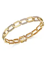 Bloomingdale's Fine Collection Men's Diamond Geo Link Bracelet in 14K Yellow Gold, 1.0 tcw