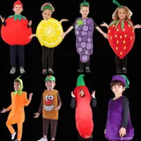 在飛比找ETMall東森購物網優惠-兒童水果造型蔬菜兒童服裝萬圣服裝飾cosplay角色扮演服番