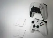 BRAINWAVZ 2 Pack Game Controller Wall Mount Hanger Clear Holder for Xbox & More