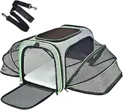 Cat Shoulder Bag - Portable Breathable Cat Bag, Foldable Mesh Pet Carrier | Outdoor Travel Hand Portable Crate Cat Bag Carrier, Breathable Cat Bags for Walking, Car, Travel for Camping Hiking Biking