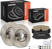 A-Premium 13.19 inch (335mm) Front Vented Disc Brake Rotors + Ceramic Pads Kit Compatible with Select Volkswagen Models - Atlas 2018-2022, Atlas Cross Sport 2020-2022, 6-PC Set