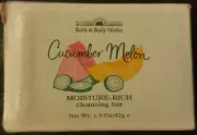 Bath & Body Works CUCUMBER MELON moisture-rich Cleansing Bar 1.5oz