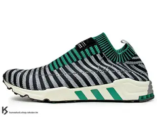 [30% OFF] 2018 飛織科技 經典三葉草配色 adidas EQT SUPPORT SK PRIMEKNIT PK 黑灰綠 休閒鞋 襪套 懶人鞋 (B37522) !