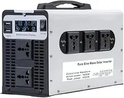 3000W DC 12V/24V/48V/60V/72V Pure Sine Wave Inverter Charger Split Phase DC Input AC Output 120V/240V Low Frequency Solar Power Inverter Converter,Dc 12v,AC 220V 50Hz