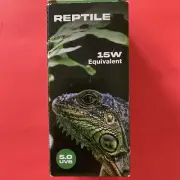 Reptile Heat Light Bulb 15W 120V UVB 5.0 Terrarium Spiral Light Bulb