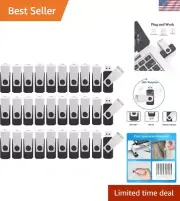 USB 2GB Bulk Flash Drives 100 Pack, USB 2.0 Swivel Thumb Drives Pen Drive Pac...