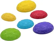 6 Piece Balance Coordination Sensory River Rock Crossing Toy for Kids and Families Indoors, Six