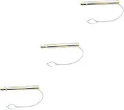 [LIFKOME] 2 Pcs Tie Clips Guy Vintage Accessories Mens Bow Ties for Men Pretied Vintage Tie Business Tie Bar Pinch Clip Black Mens Tie Necktie Clip Copper Man Delicate Lavalier