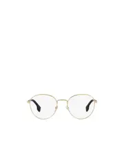 Versace Eyewear Round Frame Glasses 53 White