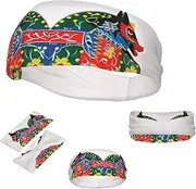 FJWSLCH Runner Swedish Dala Horse Folk Headbands for Women Men Non Slip Workout Sweatbands Adjustable Sports Hair Bands Elastic Head Bands Moisture Wicking Hairband for Running, Cycling, Yoga, Spa