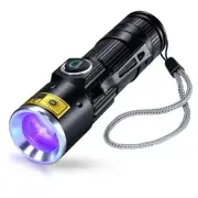 Uv 395nm Light Flashlights Usb Rechargeable Ultraviolet Led Blacklight Mini Wood