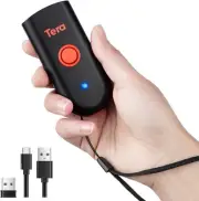 Mini 1D 2D QR Wireless Barcode Scanner, Waterproof Shockproof Pocket Scanner,...