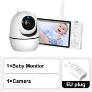 5 Inch Video Baby Monitor with Camera PTZ Zoom Babyphone Cam Security Protection