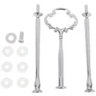 1set 2 3 Tier Cake Plate Stand Heavy Metal Center Handle Fitting Hardware7425