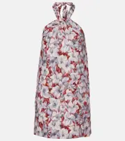 [Posse] Posse Luna floral halterneck linen minidress UK 6 multicoloured