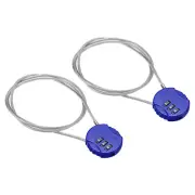 Small Combination Lock 31.4 Inch, 2 Pack 3 Digit Padlock for Gym Locker, Blue