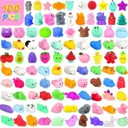 100Pcs Mochi Squishy Toy Party Favors for Kid Animal Squishies Kawaii Mini