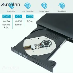 Arnelian Usb 3.0高速移動外置DL DVD-RW Cd刻錄機超薄便攜光驅