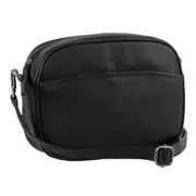 Milleni Women's Nappa Leather Shoulder Crossbody Bag/Clutch 25x20cm Black