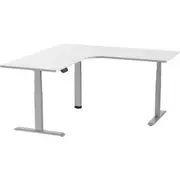 ERGOVIDA Electric Sit-Stand Corner Desk Grey Frame 1800 x 1800 x 750mm White Top