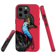 For Apple iPhone 13 Pro Case, Armour Back Cover, Cassowary Portrait