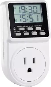 Digital Infinite Repeat Cycle Intermittent Timer Plug for Outlet