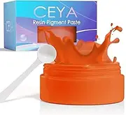 Ceya Orange Red Resin Pigment Paste, 3.5oz/ 100g Epoxy Dye Pigment Opaque Epoxy Resin Tint Higher Concentrated Colorant for Resin Coloring, Crafts Supplies, DIY Tumblers, Cups, Jewelry Making, Paint