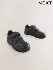 Black Standard Fit (F) Pokemon 2 Strap Touch Fastening School Shoes (AY7832) | $57 - $70