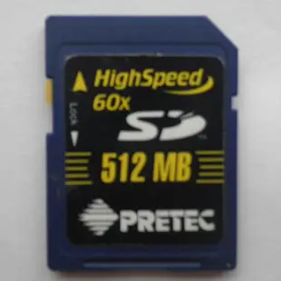 PRETEC High Speed 60x 512MB SD memory card 存儲卡