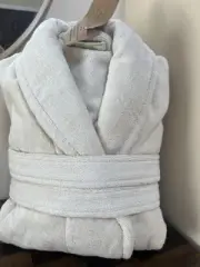 OSFM T Undyed Organic Turkish Cotton Bath Spa Hotel Wrap Robe Shawl Collar