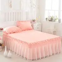 在飛比找蝦皮購物優惠-韓國公主蕾絲床裙單人床罩雙人席夢思床單床墊保護床罩 1.8m