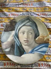 Sistine Chapel Plate From Vatican museum made In Italy Michaelangelo Detail New