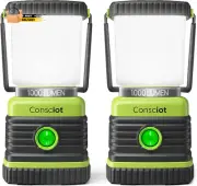 LED Camping Lantern, Battery Powered Camping Lights, 1000LM, 4 Light M