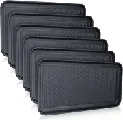 6 Pcs Multi Purpose Boot Tray Waterproof Shoe Mat Tray Indoor Outdoor PET Feedin