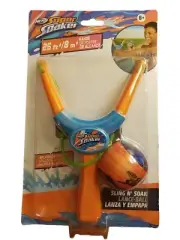 NERF Super Soaker Sling Shot Water Splash Toy With 1 Reusable Ball Launch 25 FT