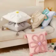Square Pillow Case Flower Cushion Cover Modern Throw Pillow Cover Sofa