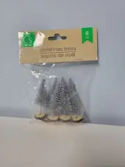 Vintage miniature Christmas trees, bottle brush, NOS, new old stock!