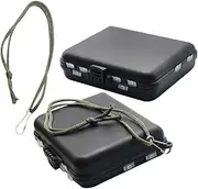 BELLIFFY 2pcs Box Rock Fishing Box Organizer Fishing Waterproof Kit Functional Organizers and Storage Link Hooks Gear Fish Hook Tackle Storage Organiser Fish Tackle Container Black PVC