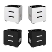 2024 Smart Bedside Tables Bluetooth Speaker Side 3 Drawers Wireless Charging USB Nightstand LED AU