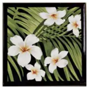 Hawaiian Plumerias Ceramic Tile Trivet Gifts Hawaii Tiki Bar Kitchen Home Decor