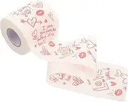 SOESFOUFU 1 Roll Valentine Printed Toilet Paper Roll Soft Comfortable Bathroom Tissue Essential for Festive Mood Loved Ones Bulk Toilet Tissues for Special Occasions