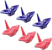 Amosfun 6Pcs Chopstick Holders Paper Cranes Design Fork Rests Decorative Spoon Rests for Table and Everyday Use