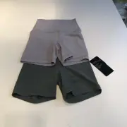 90 Degree Women’s Rib Interlink Everyday 5” Shorts 2-Pack XS