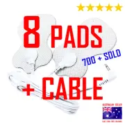 Omron compatible ELECTRODE TENS PADS CABLE WIRE LEAD + 8 PADS ⭐⭐⭐⭐⭐ 700 + SOLD