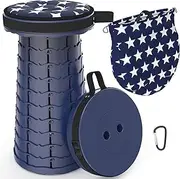 LOCYOP Telescoping Stool with Cushion,Portable Stool Sturdy and Lightweight,Retractable Stool Collapsible Stool Camping Stool for Picnic Fishing Hiking Capacity 440Ib with Carry Bag Carabiner